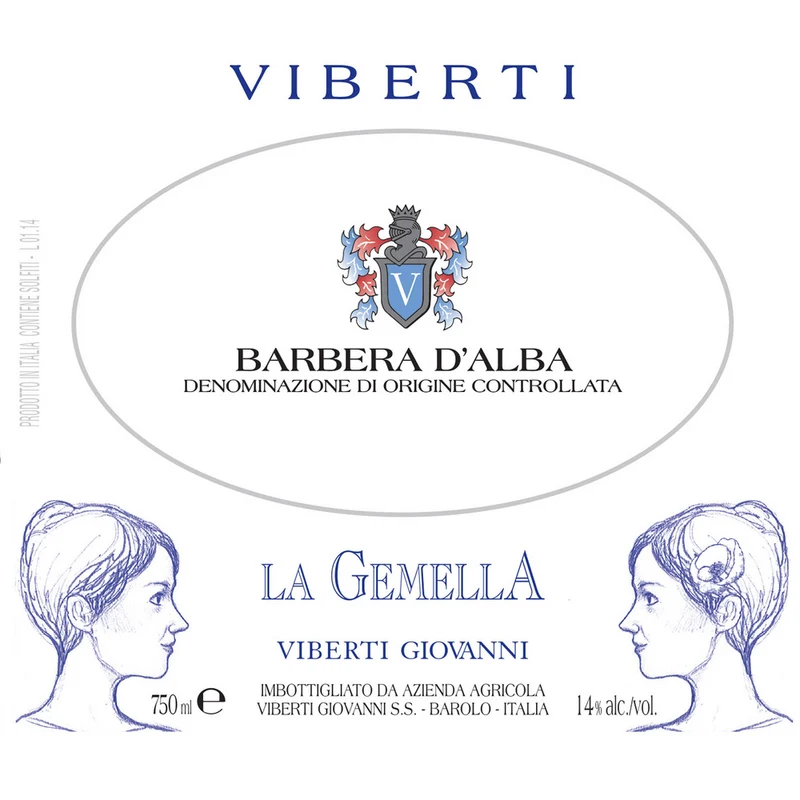 Viberti Barbera D'Alba La Gemella Barbera 750ml