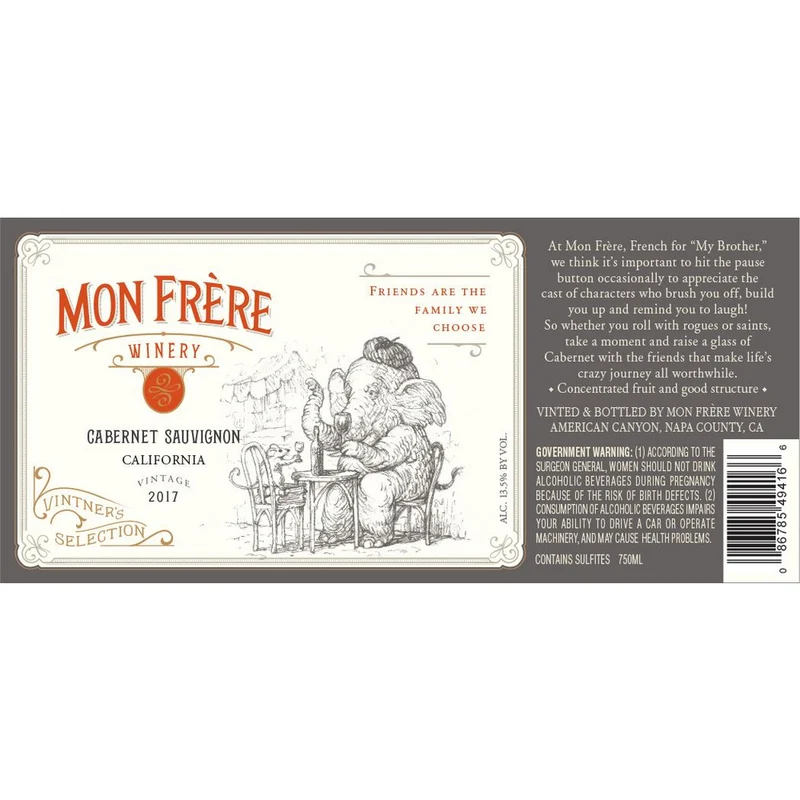 Mon Frere California Cabernet Sauvignon 750ml