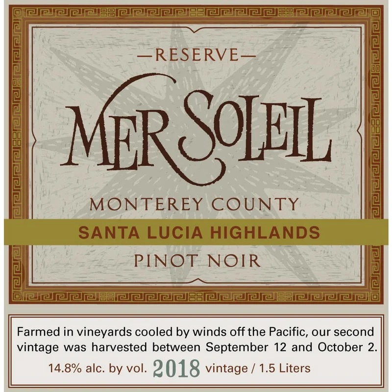 Mer Soleil Santa Lucia Highlands Reserve Pinot Noir 750ml