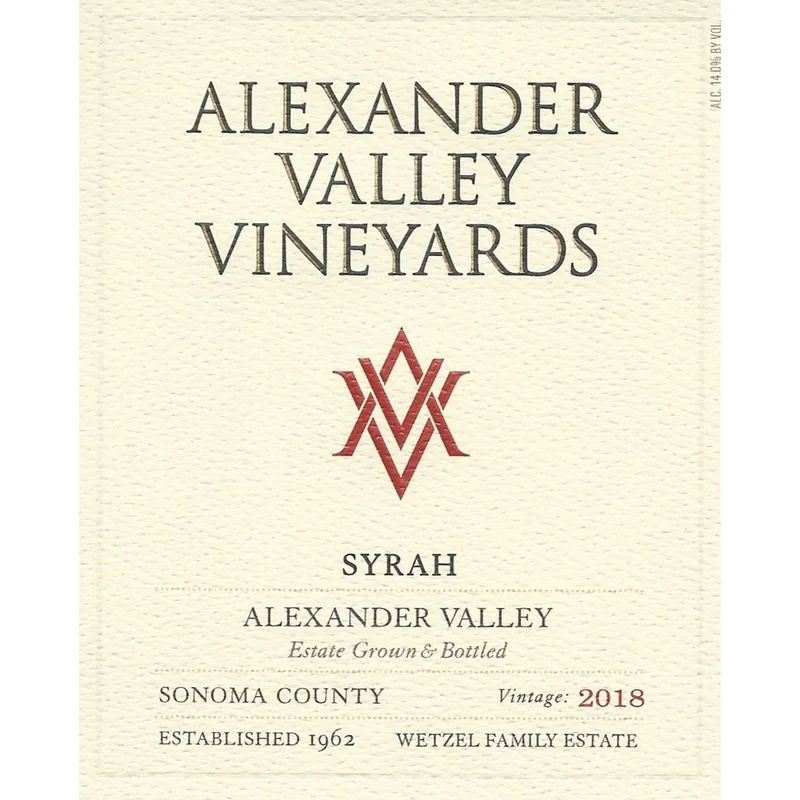 Alexander Valley Vineyards Estate Syrah 750ml
