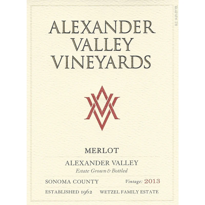 Alexander Valley Vineyards Estate Merlot 750ml