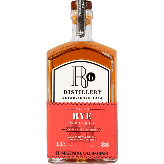 R6 Distillery Straight Rye Whiskey 4 Yr