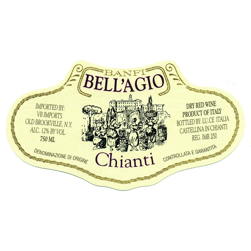 Bell'Agio Chianti DOCG Sangiovese 750ml Straw Basket