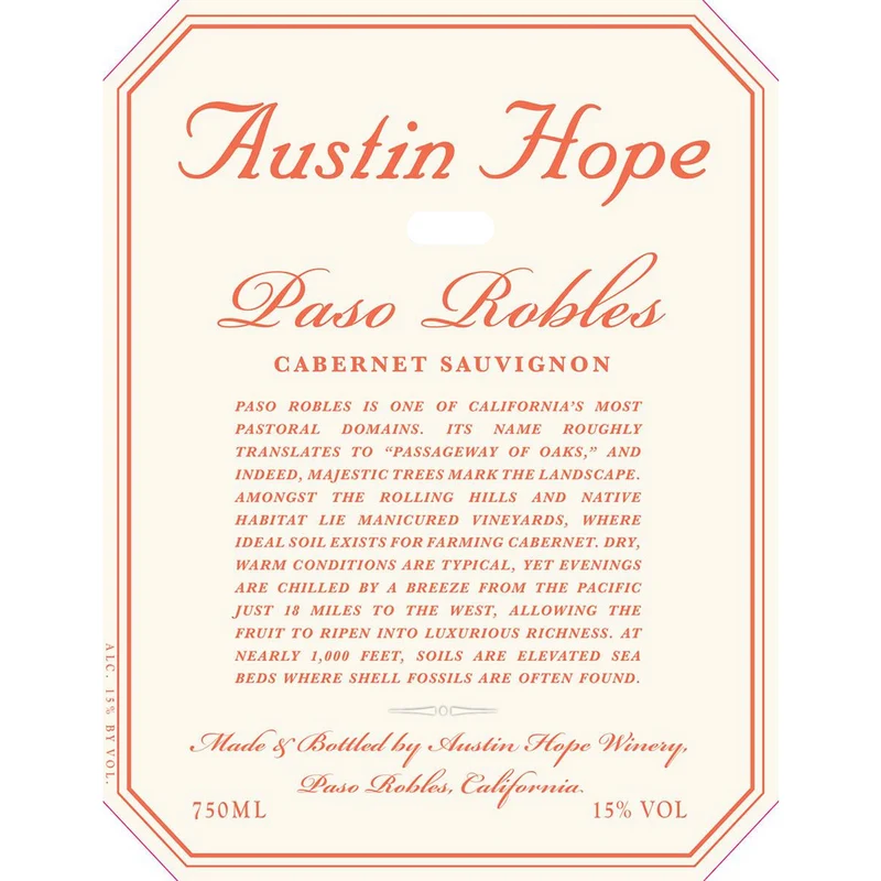 Austin Hope Paso Robles Cabernet Sauvignon 750ml Chains