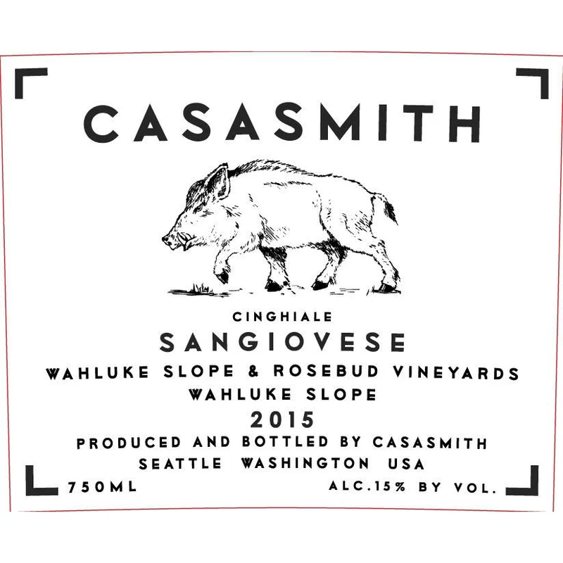 Casa Smith Wahluke Slope Cinghiale Sangiovese 750ml