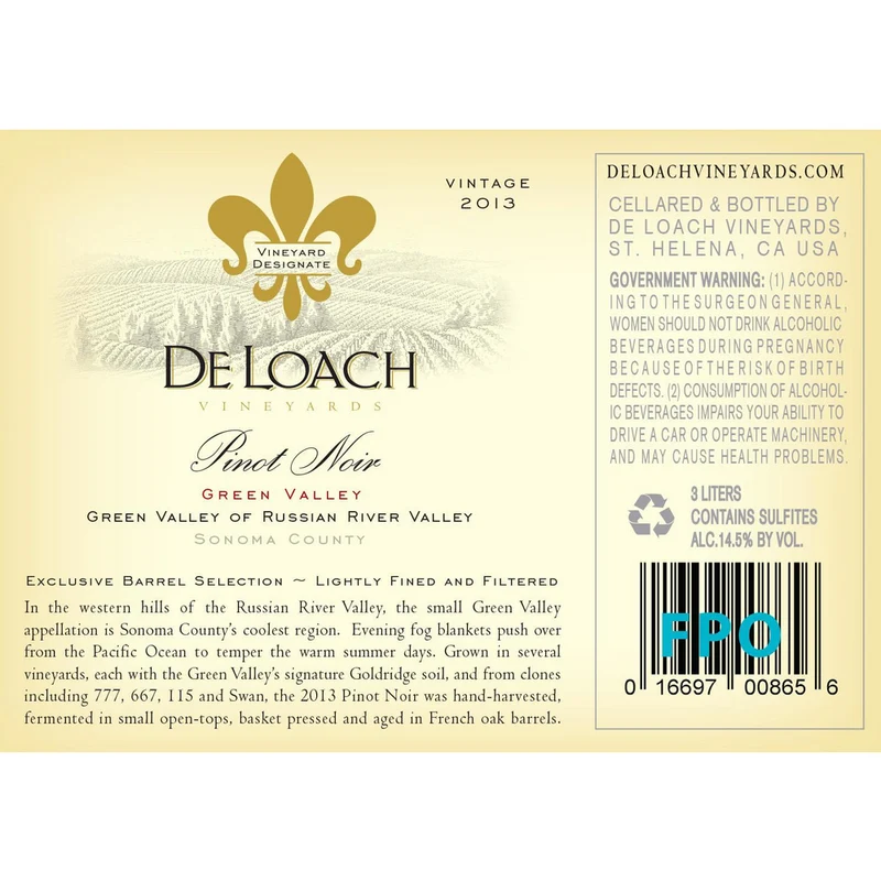 DeLoach Green Valley Pinot Noir 750ml