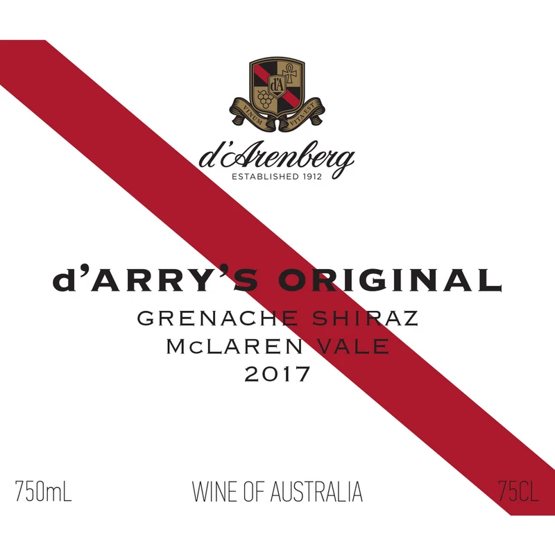 D'Arenberg D'Arrys Original McLaren Vale Grenache-Shiraz 750ml