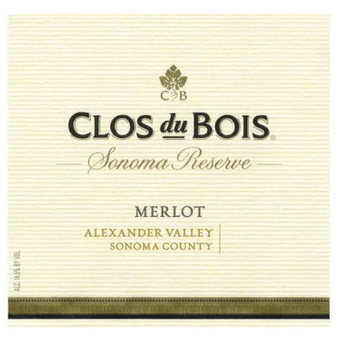 Clos Du Bois Reserve Alexander Valley Merlot 750ml