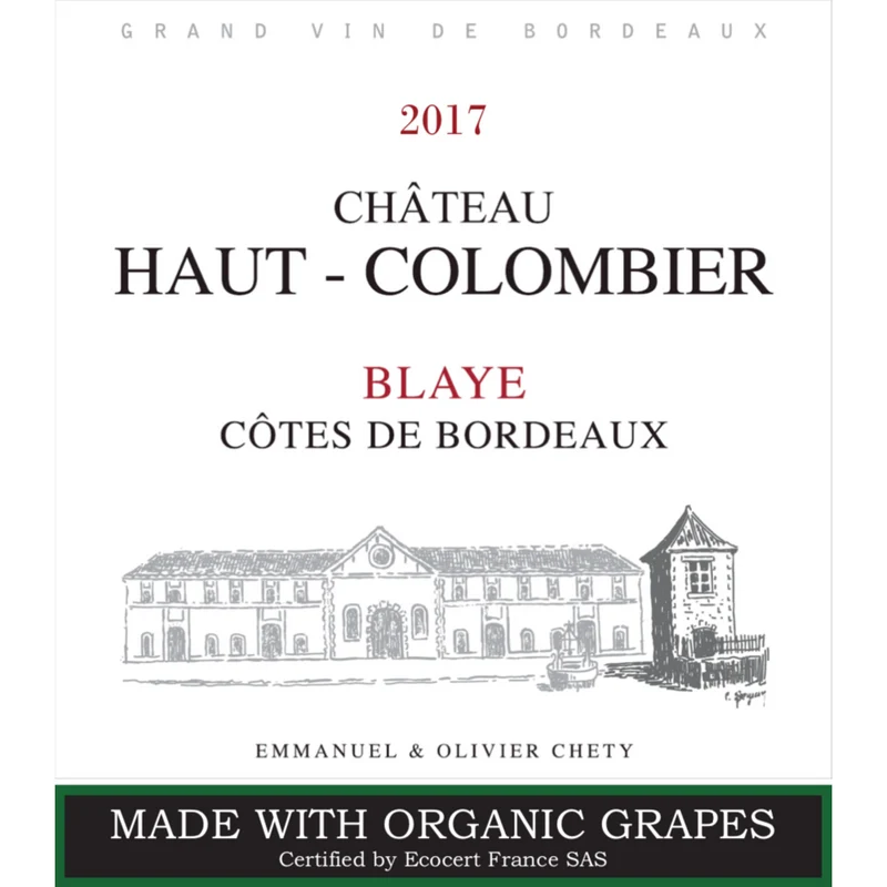 Chateau Haut Colombier Cotes De Bordeaux Blaye AOC Red Bordeaux Blend 750ml