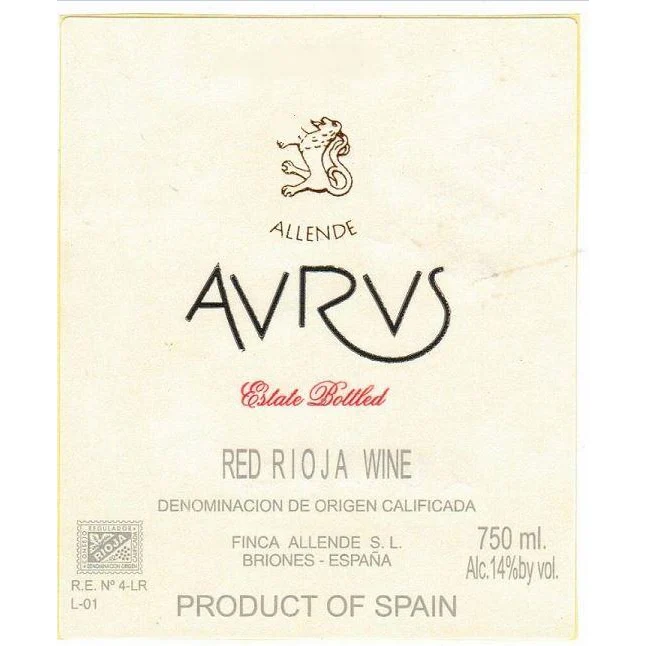 Finca Allende Aurus Rioja Tempranillo 750ml