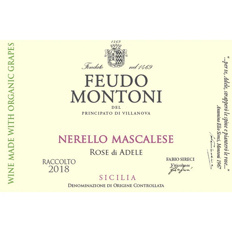 Feudo Montoni Rose Di Adele Sicily Nerello Mascalese 750ml