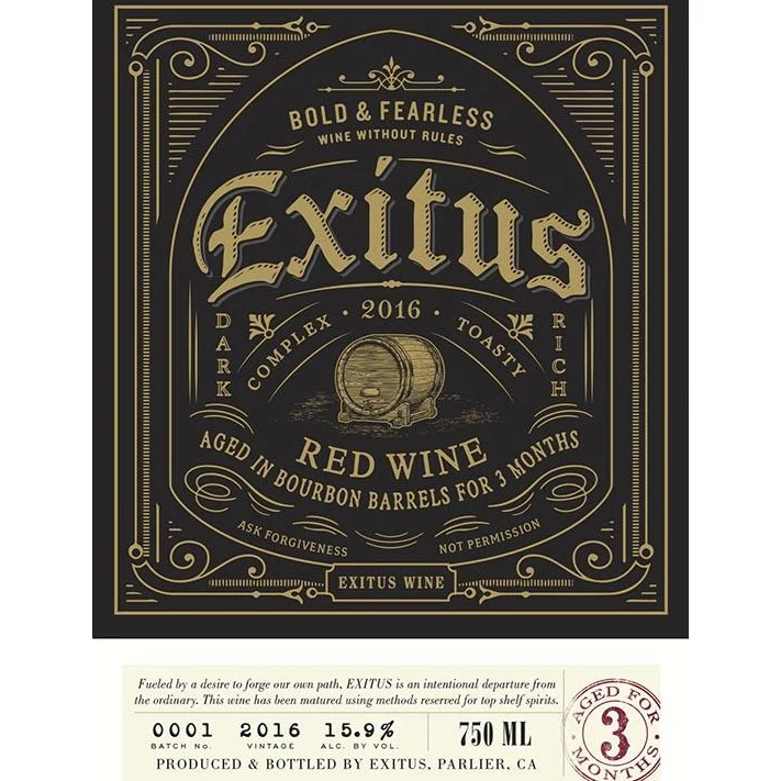 Exitus Bourbon Barrel California Red Blend 750ml