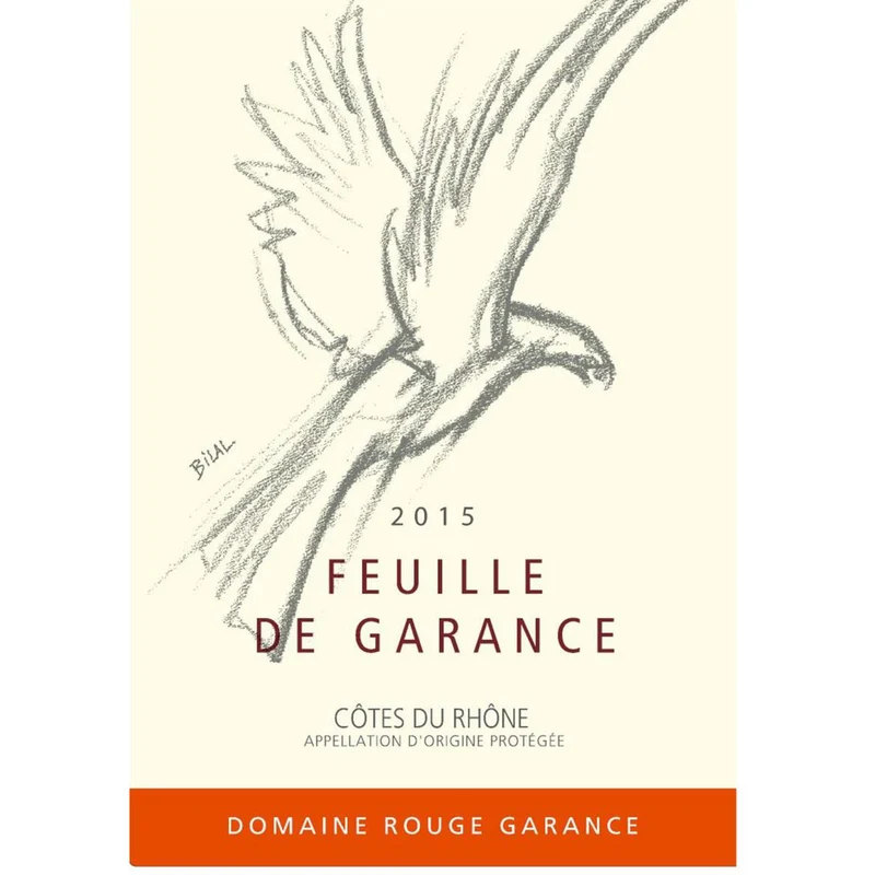 Domaine Rouge Garance Feuille de Garance Cotes du Rhone 750ml