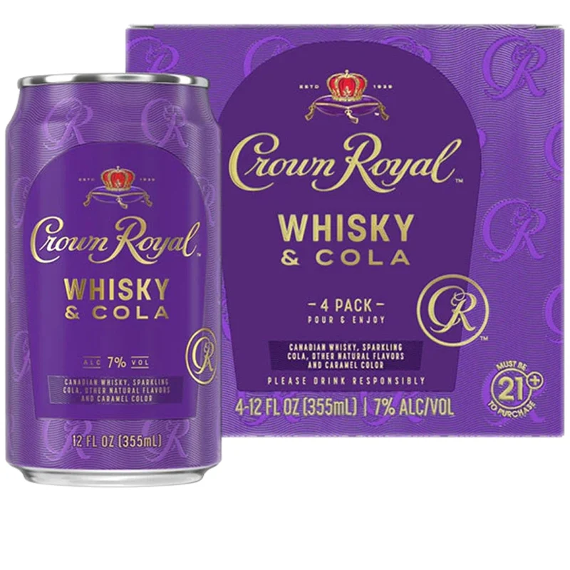 Crown Royal Whiskey & Cola Canned Cocktail 4 Pk