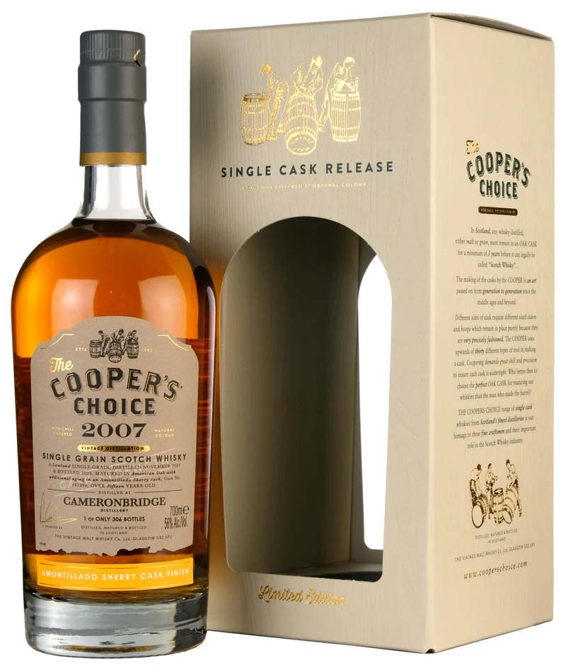 Cameronbridge 2007-2023 | 15 Year Old Cooper's Choice Single Cask 462894