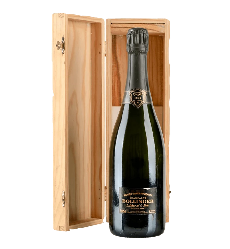 Bollinger Vieilles Vignes Françaises Blanc De Noirs Brut Champagne 1999 - gaveæske