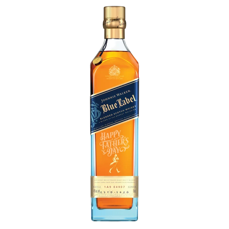 Johnnie Walker Blue Label Scotch Happy Father's Day Custom Engraved Gift