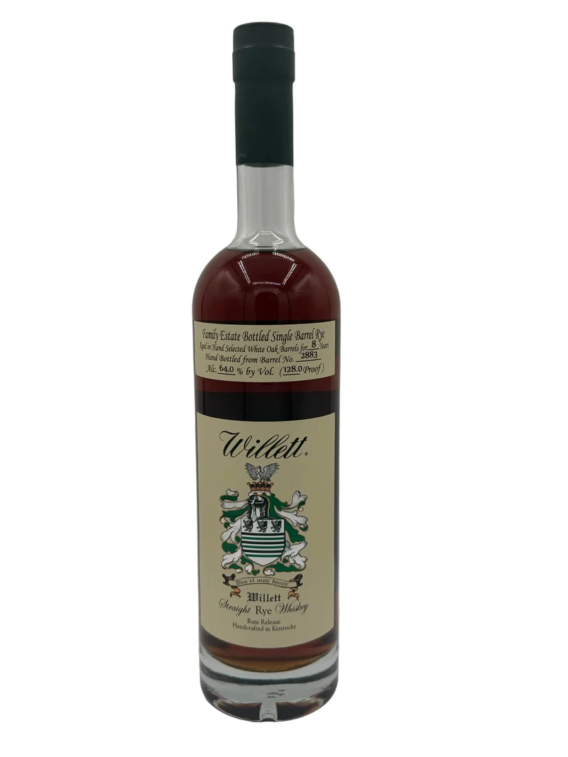 Willett Family Estate 8 Year Single Barrel Rye #2883 128.0 Proof (RYETEOUS PICK) very dark