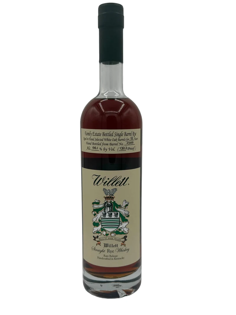 Willett Family Estate 12 Year Single Barrel Rye #2549 132.2 Proof (12 YEARS A POUR)