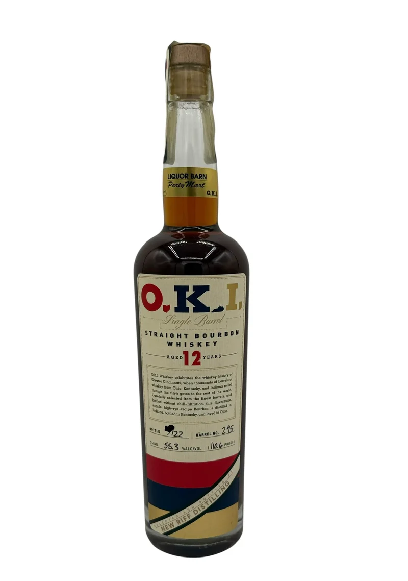 O.K.I. 12 Year Single Barrel Bourbon #295 110.6 Proof (Liquor Barn / Party Mart)