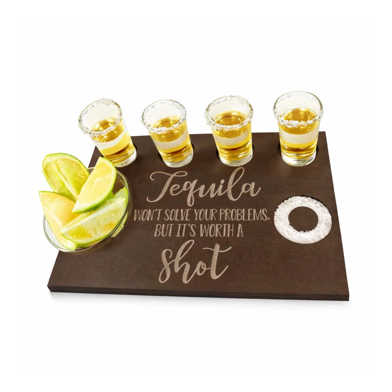 Tequila Shot Board Serving Tray