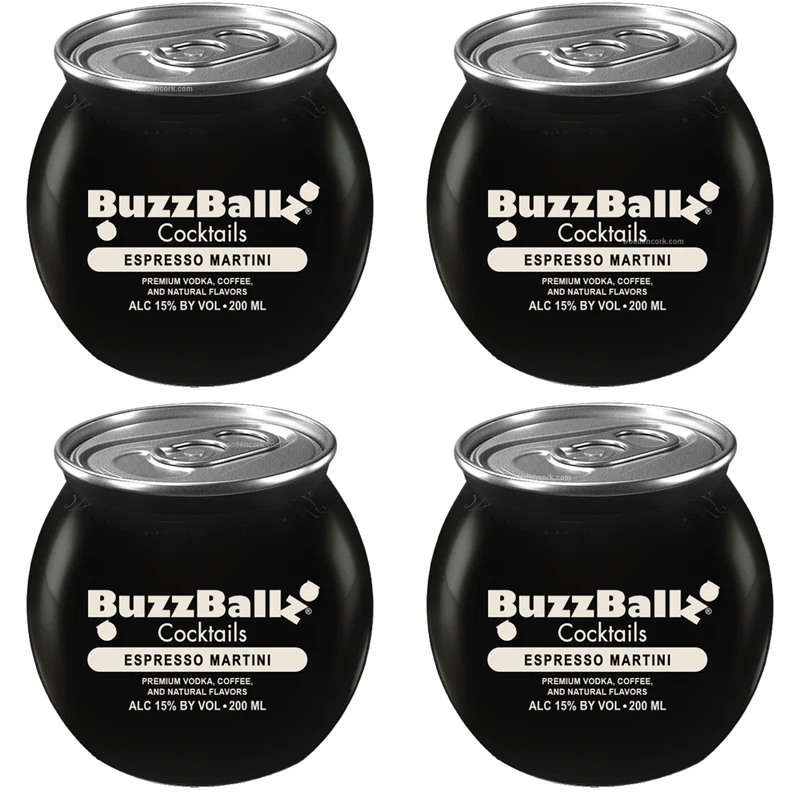 BuzzBallz Espresso Martini Pre-Mixed Cocktails 4-Pack