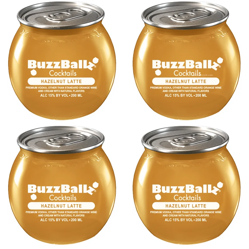 BuzzBallz Hazelnut Latte Pre-Mixed Cocktails 4-Pack