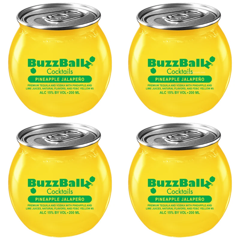 BuzzBallz Pineapple Jalapeño Pre-Mixed Cocktails 4-Pack
