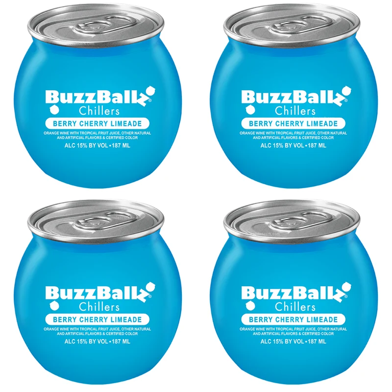 BuzzBallz Berry Cherry Limeade Pre-Mixed Cocktails 4-Pack
