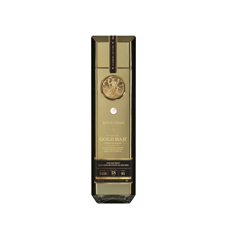 Gold Bar Blended American Whiskey Diamond Edition Cognac Barrel With Toasted Oak Finish 18 Year