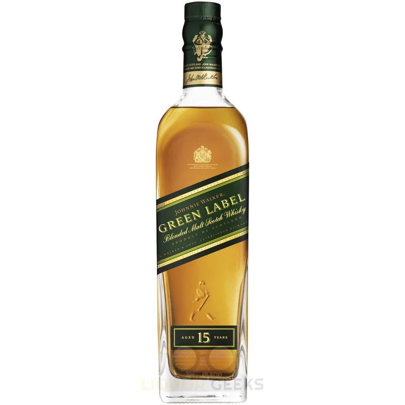 Johnnie Walker Blended Malt Scotch Green Label 15 Year Whiskey