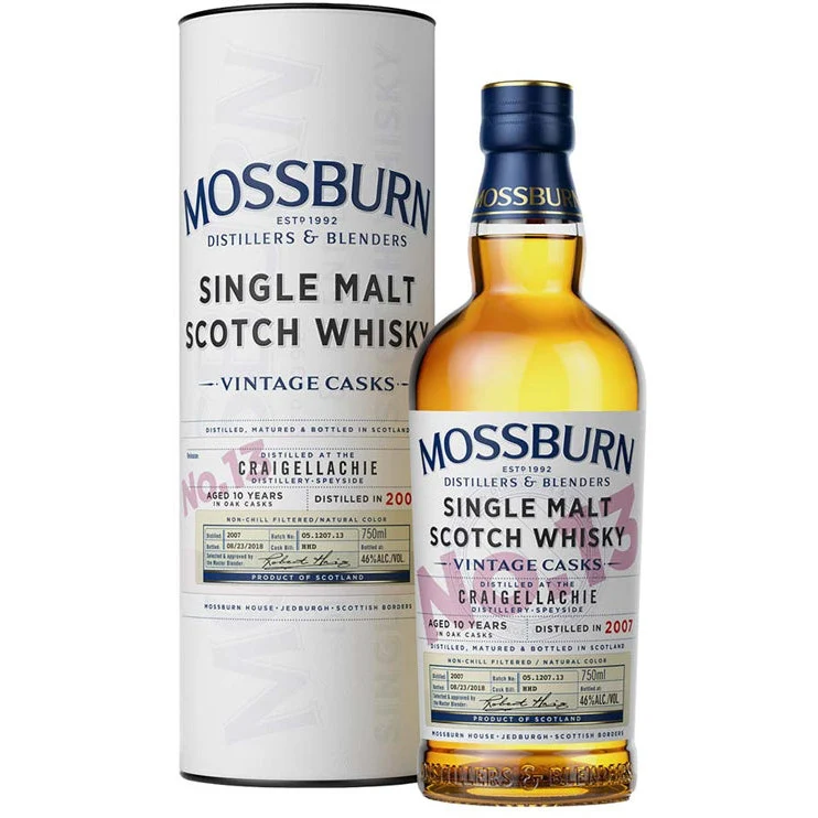 Mossburn Single Malt Scotch Craigellachie Distillery Vintage Casks No. 13 10 Yr