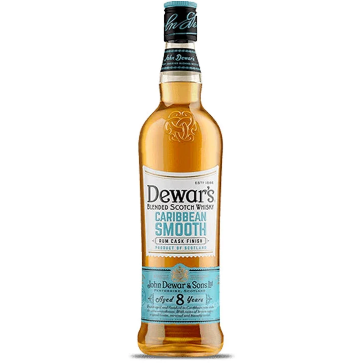 Dewar's Blended Scotch Caribbean Smooth Rum Cask Finish 8 Yr