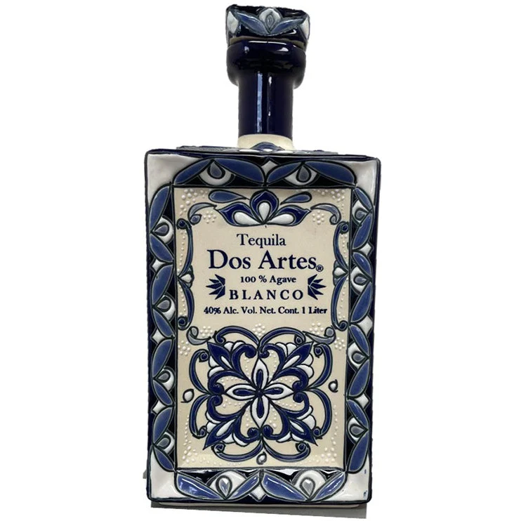 Dos Artes Blanco 1L Tequila Hand Painted