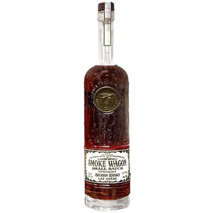 Smoke Wagon Uncut Unfiltered Bourbon Whiskey White Label
