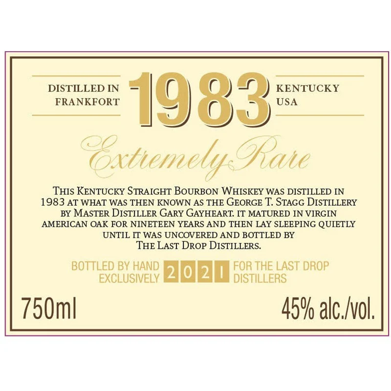 The Last Drop 1983 The Buffalo Trace Distillery