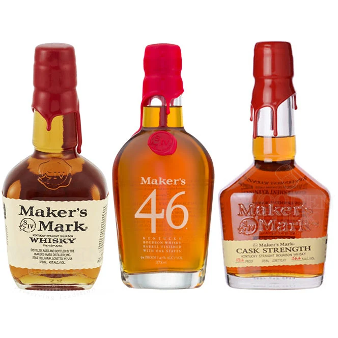 Maker's Mark Bourbon 375ml & Cask Strength 375ml & 46 375ml Bundle