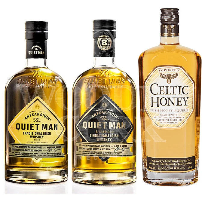 Quiet Man Irish Whiskey & Quiet Man 8 Year & Celtic Honey Irish Liqueur Bundle
