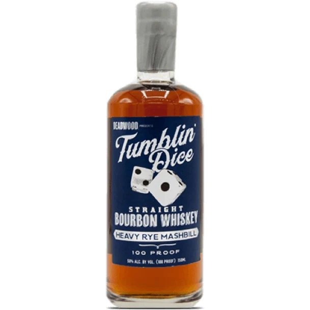 Deadwood Tumblin' Dice 4 Year Old Heavy Rye Mashbill Straight Bourbon Whiskey 116 Proof