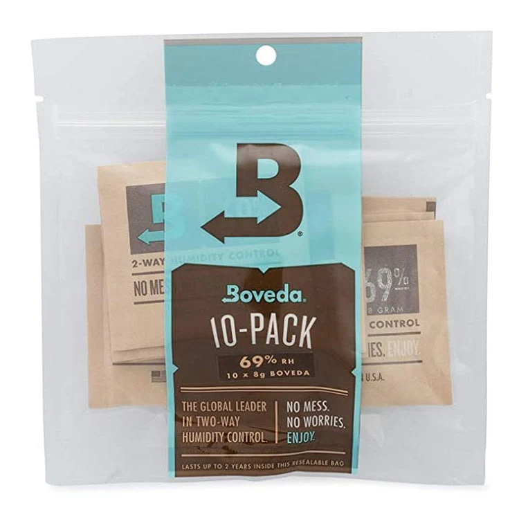 Boveda 10pk Small Pouch 8gram 69% Cigar Pouch