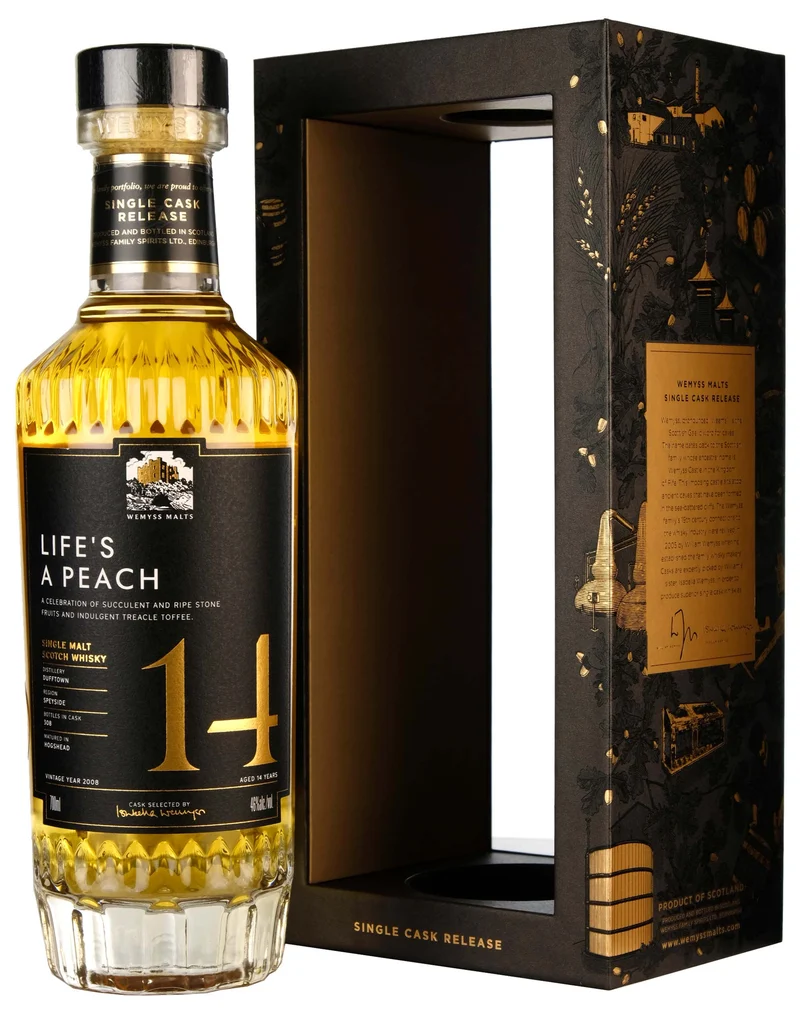 Dufftown 2008-2022 | 14 Year Old Wemyss Malts Life's A Peach Single Cask