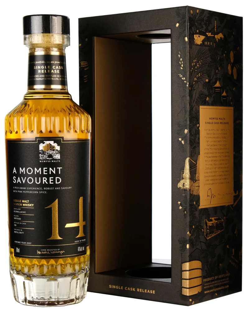 Glenallachie 2007-2022 | 14 Year Old Wemyss Malts A Moment Savoured Single Cask