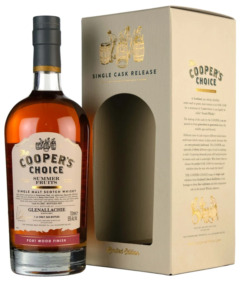 Glenallachie Cooper's Choice Summer Fruits Single Cask 9602