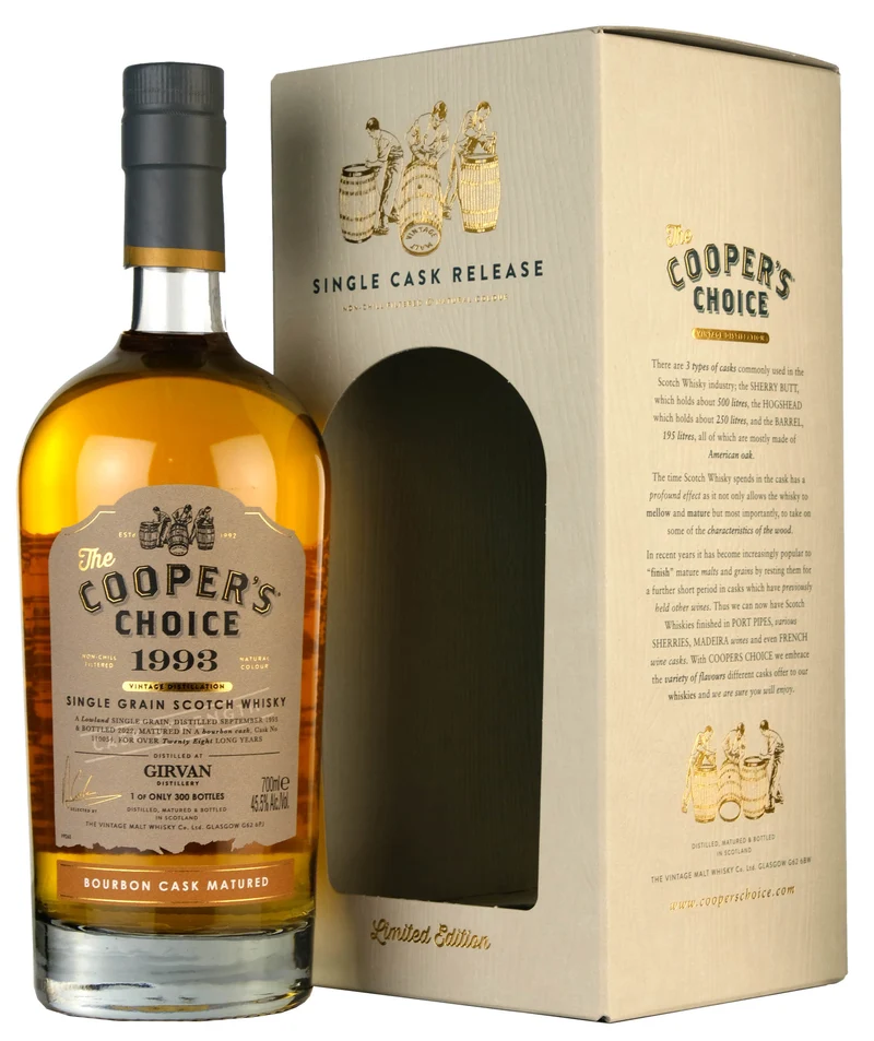 Girvan 1993-2022 | 28 Year Old Cooper's Choice Single Cask 110054