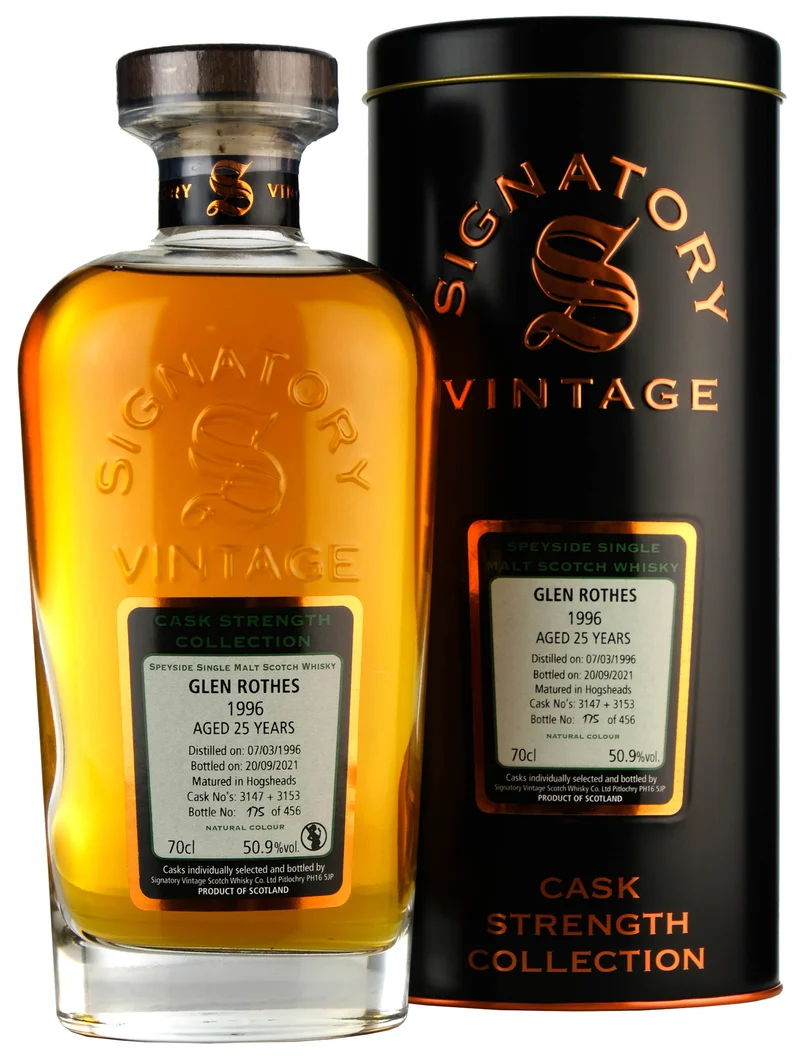 Glenrothes 1996-2022 | 25 Year Old Signatory Vintage Cask Strength Collection Casks 3147-3153