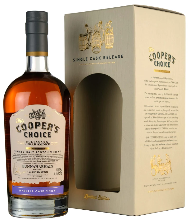 Bunnahabhain Cooper's Choice Sultanas & Cigar Smoke Single Cask 159