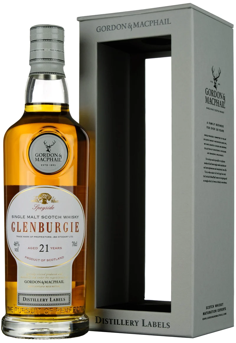 Glenburgie 21 Year Old Gordon & MacPhail Distillery Labels