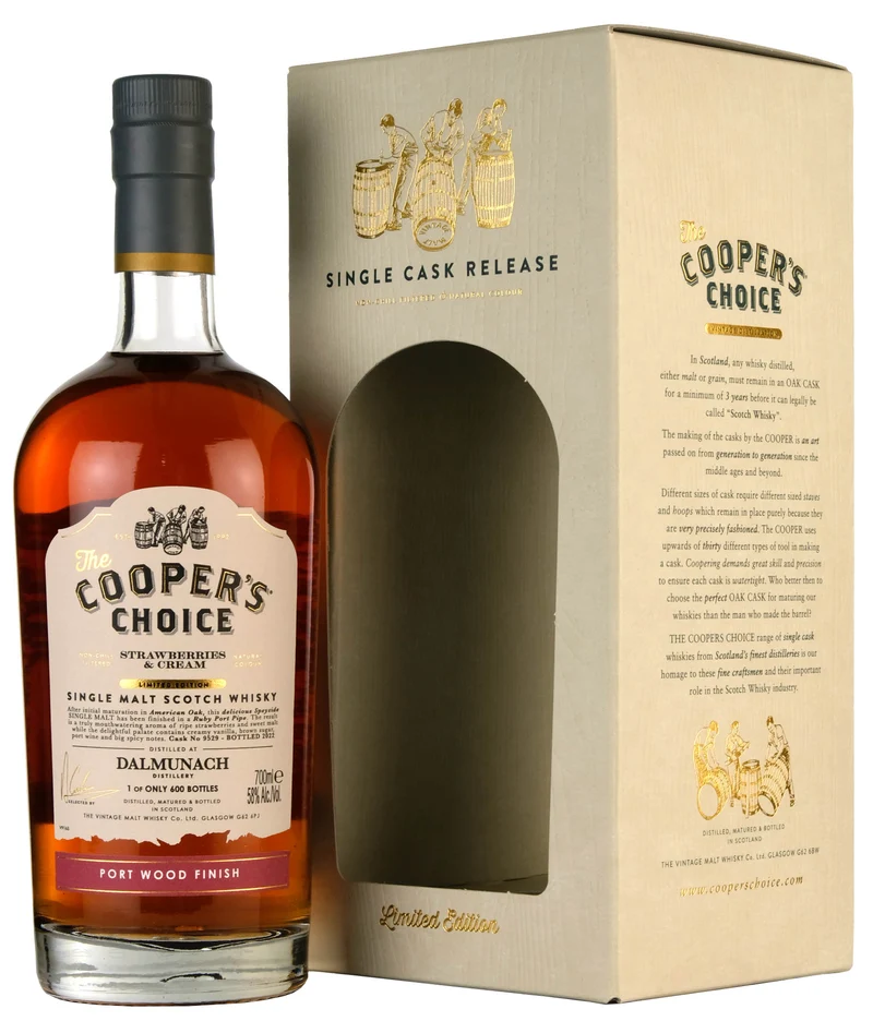 Dalmunach Cooper's Choice Strawberries & Cream Single Cask 9529