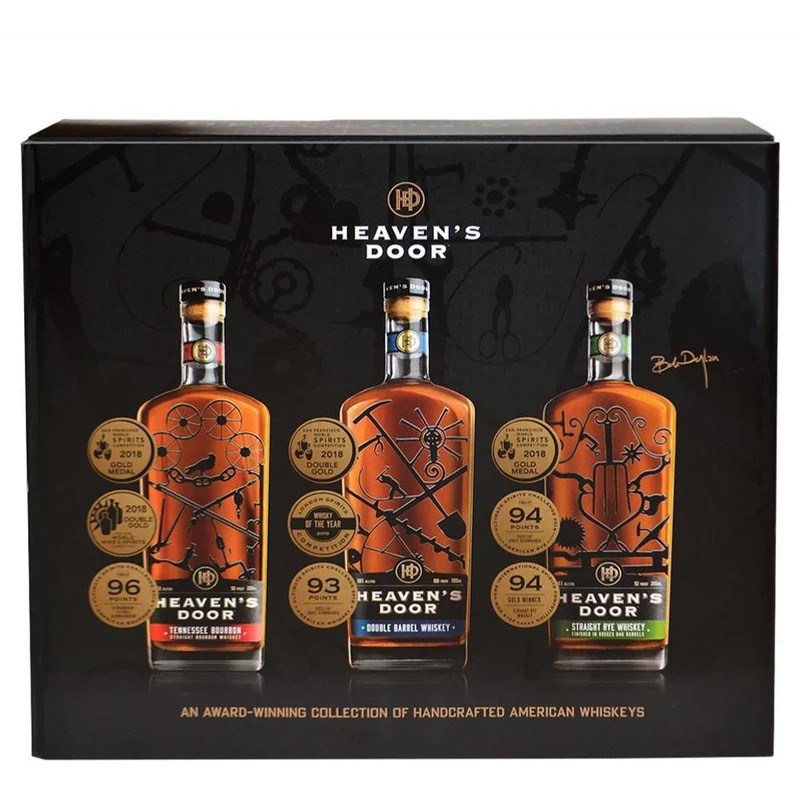 Heaven's Door Trilogy Set Bourbon, Double Barrel, Rye