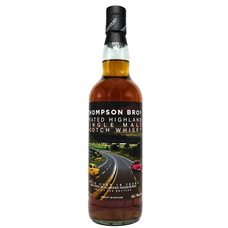 Highland Peated Single Malt Scotch Whisky 18 Years Old Thompson Bros 45.7%